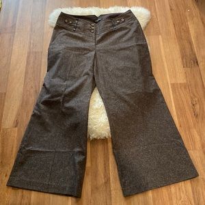 Lane Bryant Wide Leg Faux Tweed Dress Pants EUC Sz 18 Polyester Plus-size